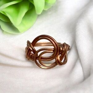 Handmade Copper Wire Wrapped Ring Size 7
